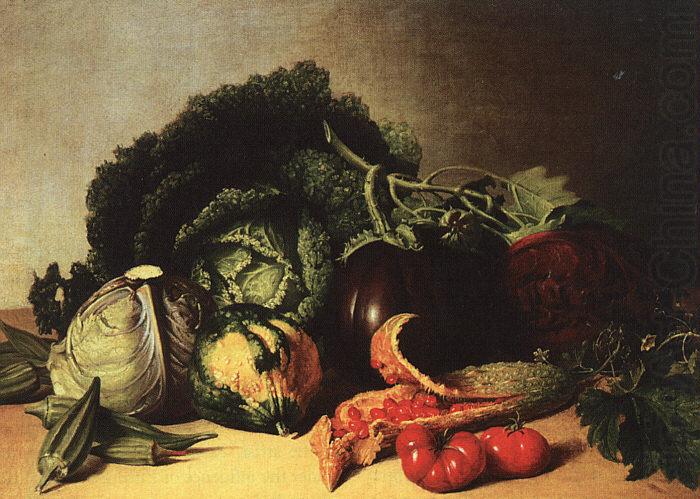 James Peale Still Life Balsam Apple and Vegetables oil painting picture